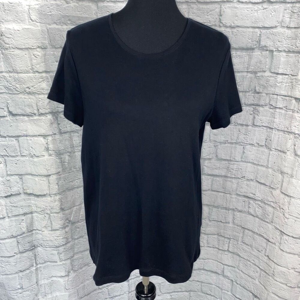 Croft & barrow classic tee women sz XL black short sleeve Crewneck shirt